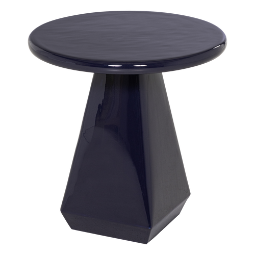 WOOOD bijzettafel Lavo - Metaal Hoogglans - Donkerblauw - 40x40x40