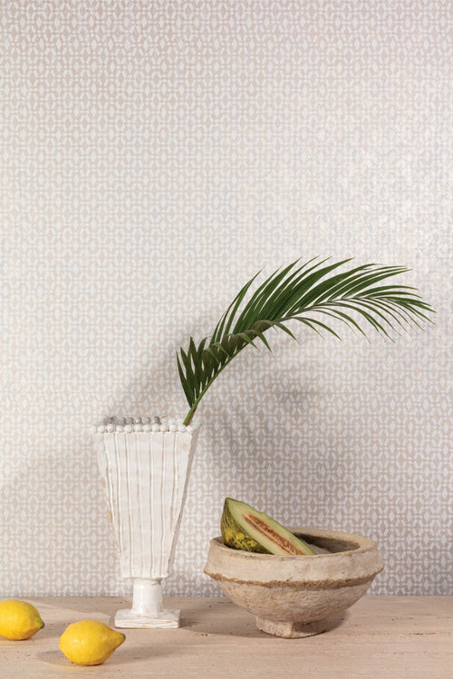 Masureel behang geometrische vormen beige - 53 cm x 10.05 m - 630589 - vtwonen shop