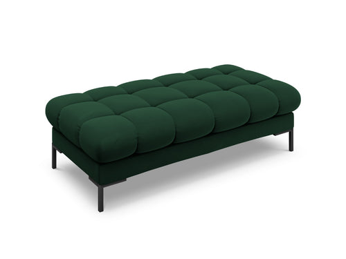 Cosmopolitan Design Bank Bali 2-zits, flueel, flessengroen - 62x133x40cm