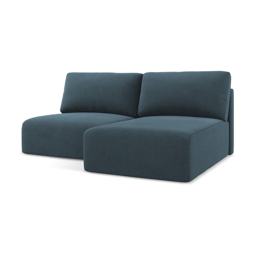 LaMiaSofa hoekbank rechts Ostia - textuurstof - jeans - 210x149x79