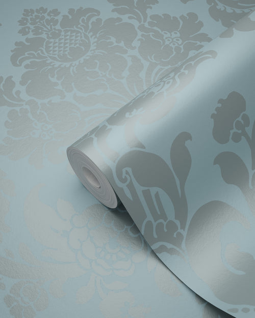 Origin Wallcoverings behang ornamenten ijsblauw - 53 cm x 10,05 m - 346237 - vtwonen shop