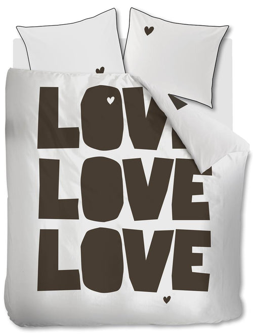 vtwonen dekbedovertrek Bold Love - 200x200/220 cm - naturel - vtwonen shop