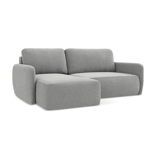 LaMiaSofa hoekbank links Corle - textuurstof - lichtgrijs - 207x148x86