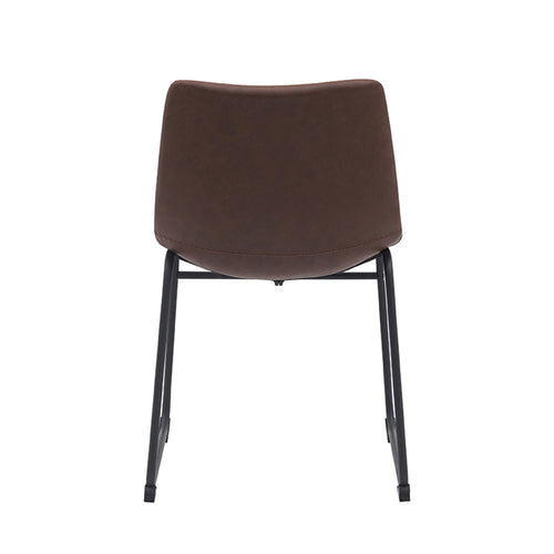 LABEL51 Eetkamerstoel Risto - Bruin PU-Leer - Set van 2 - vtwonen shop