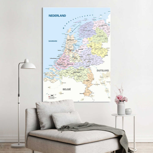 Reinders schilderij Schoolkaart Nederland - 140x100cm