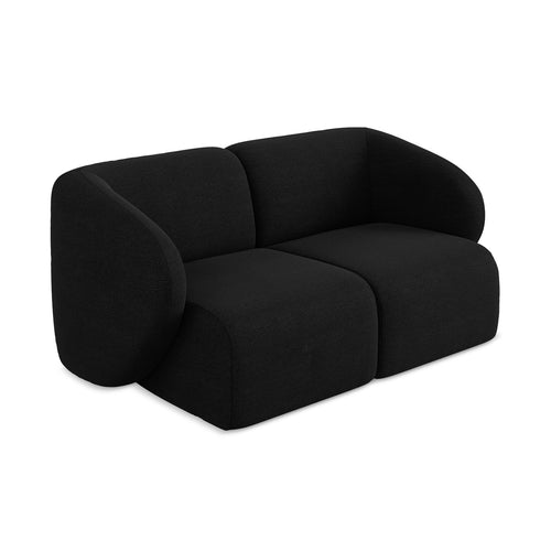 LaMiaSofa Tweezits modulaire bank Cervo - bouclé - zwart - 174x94x75