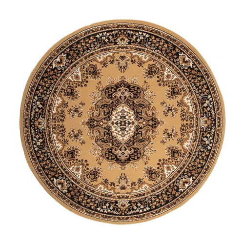 Interieur05 Vintage Vloerkleed Bruin Rond - Perzisch - Retro - Nain - 200 x 200 cm - vtwonen shop