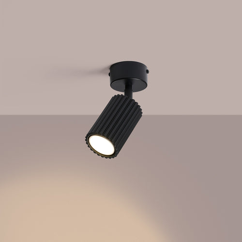 Sollux Lighting Plafondlamp KARBON 1 zwart - 7x7x18cm