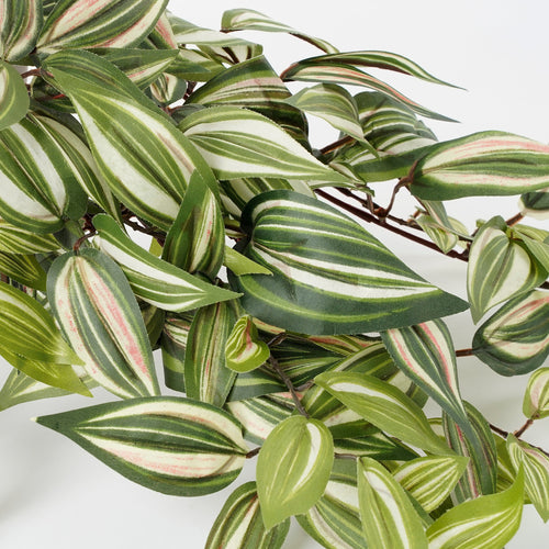 Mica Decorations Tradescantia Kunst Hangplant in Bloempot Stan - H45 x Ø25 cm - Groen