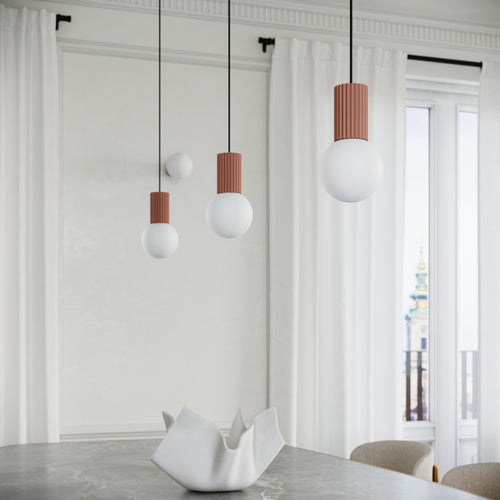 Sollux Lighting Hanglamp HALO 1 mokka - 12x12x120cm