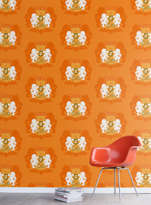 ESTAhome behang leeuwen oranje en wit - 53 cm x 10.05 m - 115870