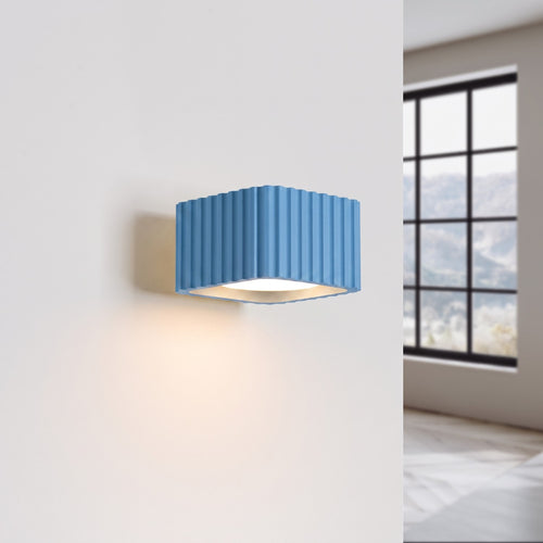 Sollux Lighting Wandlamp RIFF azuurblauw Gx53 - 10x12x6cm