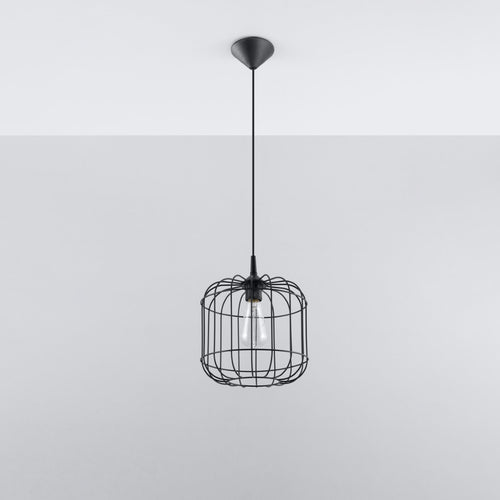 Sollux Lighting Hanglamp CELTA zwart - 23x23x95cm