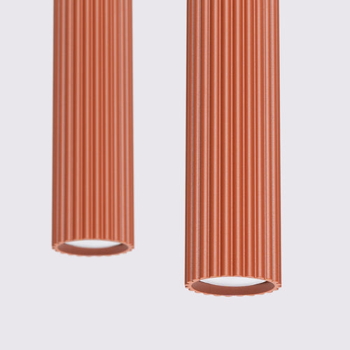 Sollux Lighting Hanglamp KARBON 2 rood oker - 30x6,5x90cm
