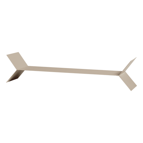 WOOOD wandplanken Lorin - Metaal - Zand - Set Van 3 - 13x80x13