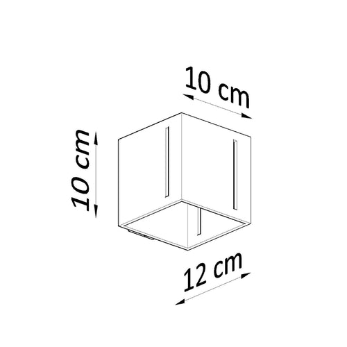 Sollux Lighting Wandlamp PIXAR grijs - 10x12x10cm