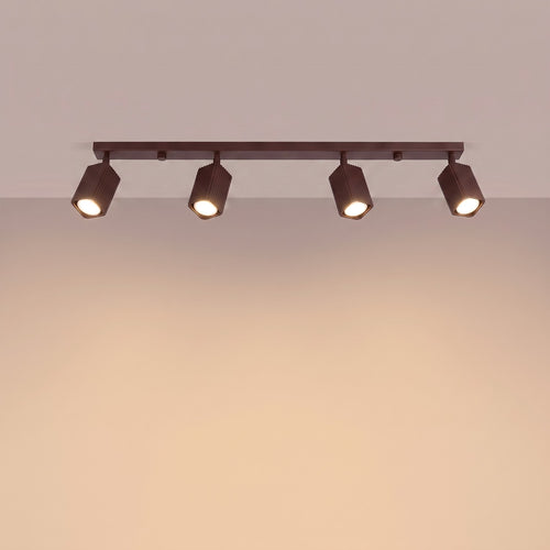 Sollux Lighting Plafondlamp RAYO 4L bruin - 81x6x16,5cm