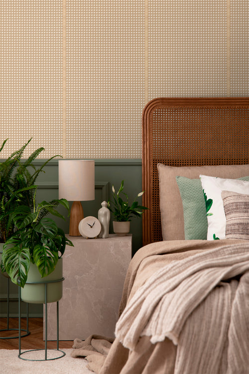 Sanders & Sanders behang ruiten warm beige - 53 cm x 10 m - 640513