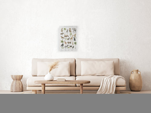 Canvas 60x40 Afdruk Afrikaanse Dieren - vtwonen shop