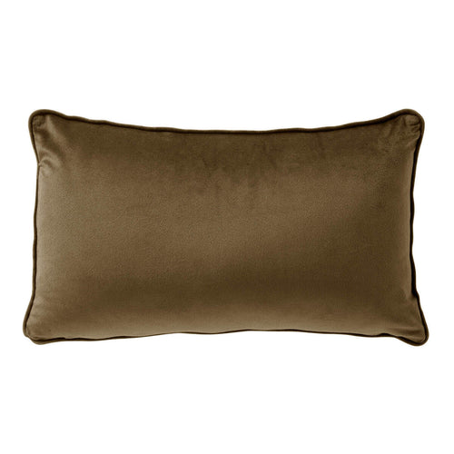 LONNE - sierkussen 30x50 cm - bladmotief - Military Olive - groen