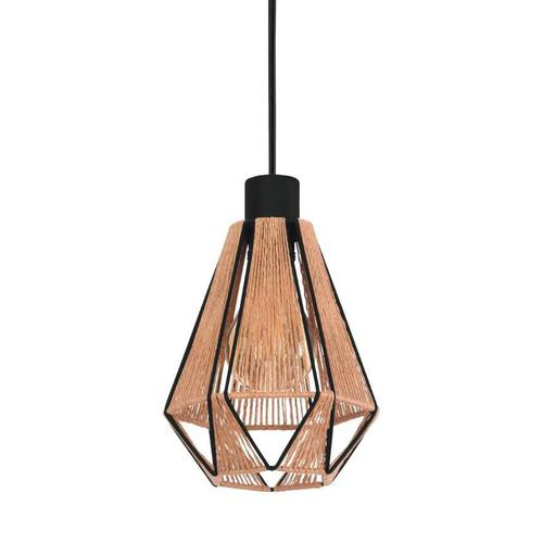 EGLO hanglamp Adwickle - e27 - 17 cm - zwart/bruin - vtwonen shop