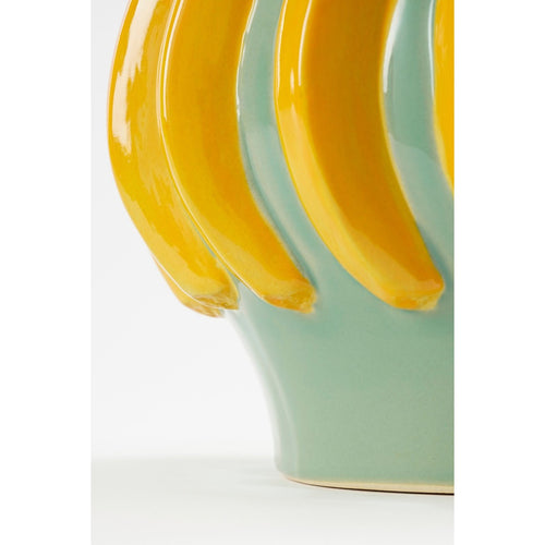 Mica Decorations Moza Bloempot Binnen - H18 x Ø24 cm - Keramiek - Lichtgroen