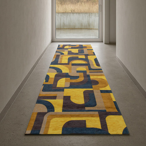 Louis De Poortere vloerkleed Yellow Meyer - geel - 80x250cm - vtwonen shop