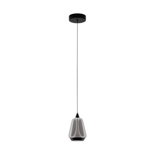Nova Luce ALISH Slanke hanglamp voor aan het plafond, matzwart, rookkleurige LED 8W 330lm 3000K