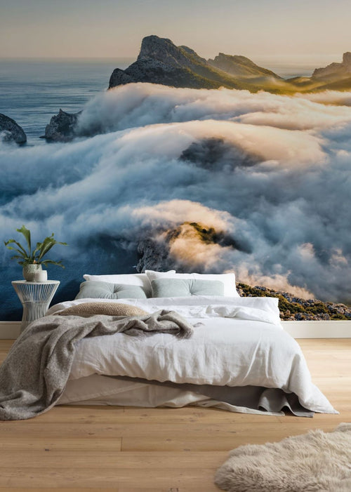 Sanders & Sanders fotobehang landschap blauw en grijs - 400 x 250 cm - 612384