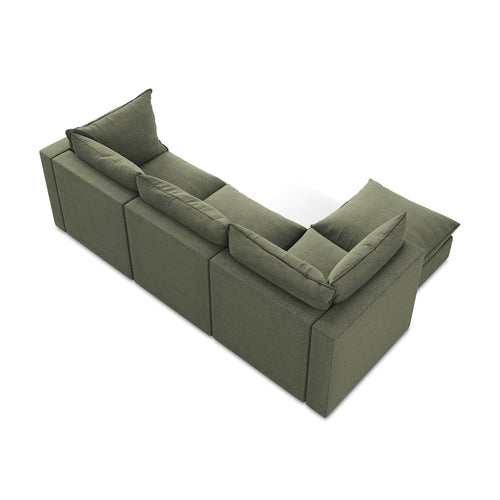 LaMiaSofa hoekbank links Ravenna - bouclé - olijf - 255x165x77