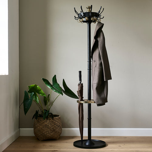 Rivièra Maison New York Coat Rack - Aluminium - Zwart - vtwonen shop