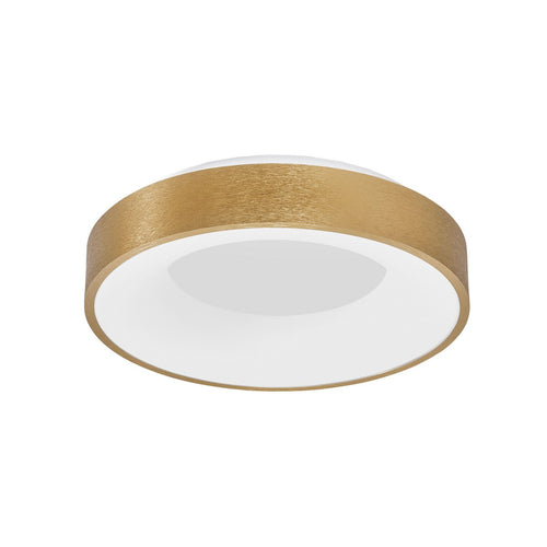 Merano Bancroft 38cm Geïntegreerde LED Semi Flush Light Geborsteld Goud Aluminium LED 30W 1950Lm 3000K