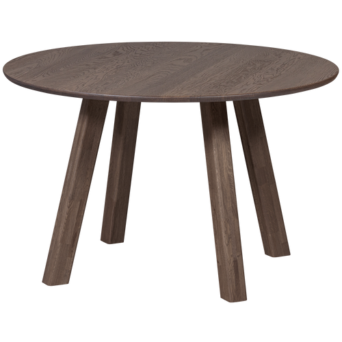 WOOOD eettafel rond doorgaande lamel Tablo - Eiken - Cashmere Brown -  Ø120 - vtwonen shop