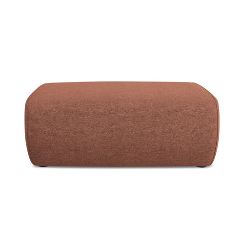 LaMiaSofa Poef Palermo - chenille stof - gedempt roze - 100x70x39