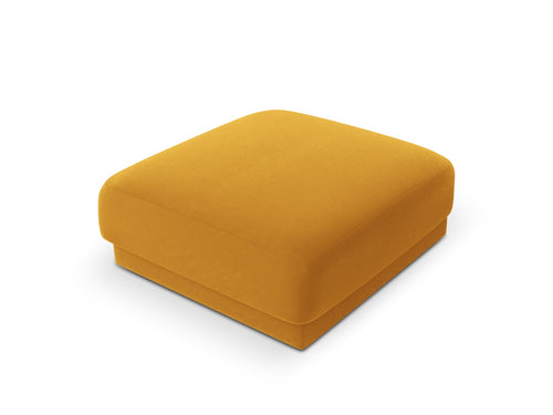 Micadoni - Poef "Miley" flueel, geel - 90x90x40cm