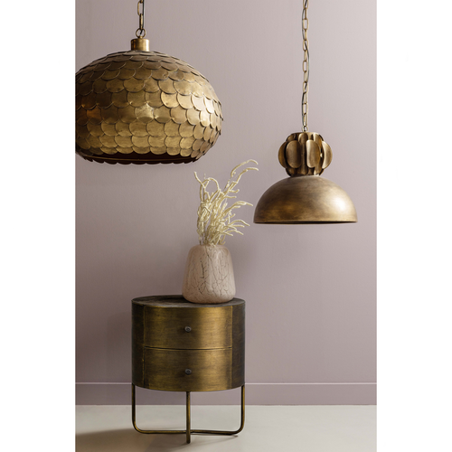 BePureHome kastje Rond Glossy- Metaal - Antique Brass - 48x39x39 - vtwonen shop