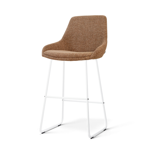 Nolon Nino-Isa barkruk bruin blend - wit onderstel - 75 cm