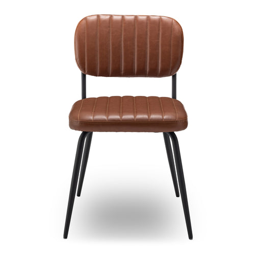 CALICOSY - Set van 2 SPARTE - Woonkamerstoelen - Bruin - 45x56x79 cm