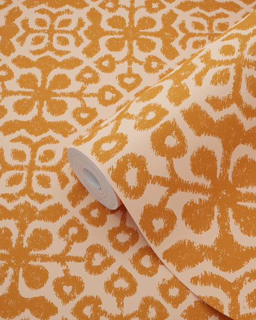 ESTAhome behang verweerde tegels oranje bruin - 50 x 900 cm - 131481 - vtwonen shop