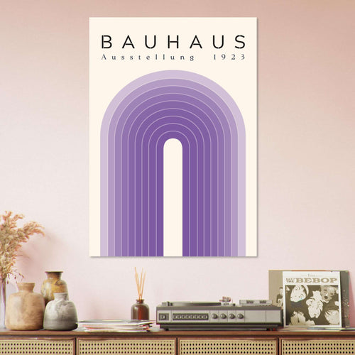 Artfulprints  Bauhaus - Purple rainbow   poster 50x70 cm - vtwonen shop