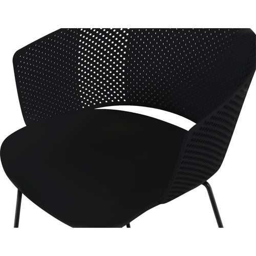 Lesli Living bistrostoel Orly - zwart - 58,5x45,5∕53x79cm - set van 4
