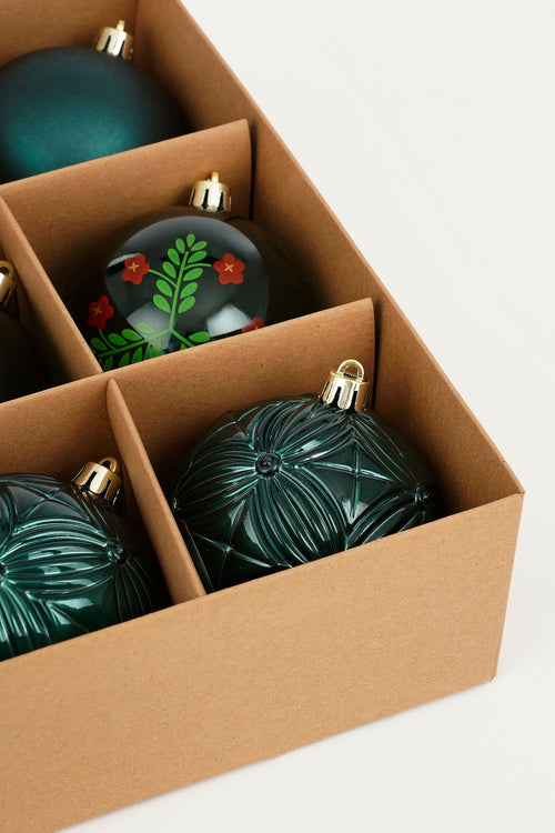 Mica Decorations Kerstballen Set - 9 Stuks - Ø8 cm - Onbreekbaar - Groen - vtwonen shop