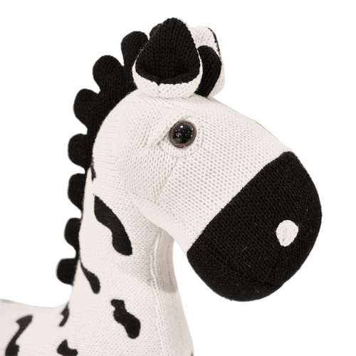 Pintado & Lacado knuffeldier Zebra - wit - 40 cm