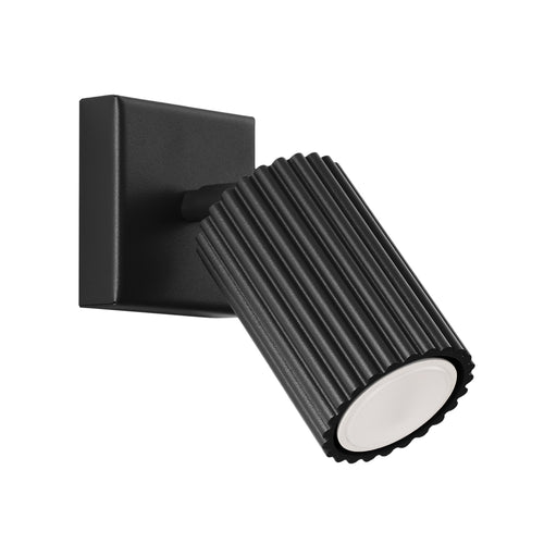 Sollux Lighting Wandlamp KARBON zwart - 8x16x8cm