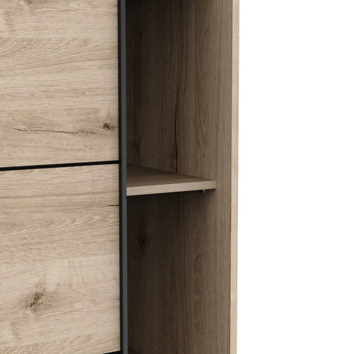 Calicosy - 2-deurs LINE - Licht hout 116,6x59,8x203 cm