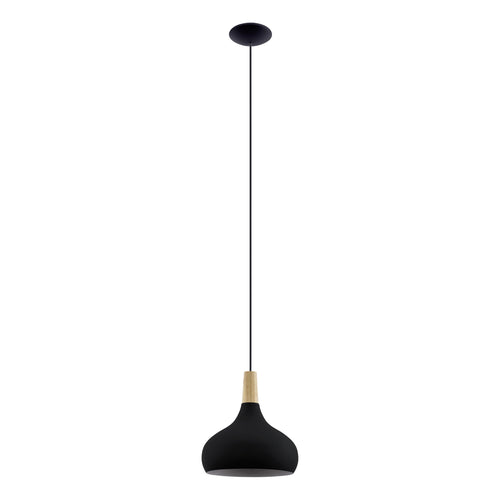 EGLO hanglamp Sabinar - e27 - ø 28 cm - zwart/bruin - vtwonen shop