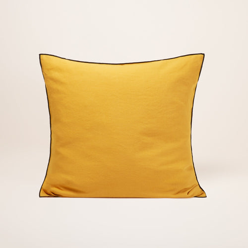 Madura Set van 2 kussenslopen Carlina oker en zwarte hommel 65x65 cm