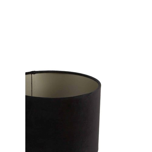 Light & Living lampenkap Velours - zwart - Ø20cm