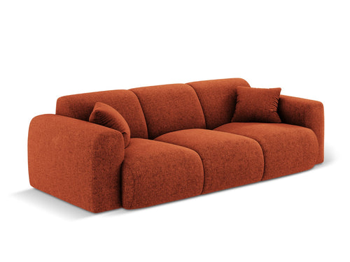 Cosmopolitan Design Bank Nolio 3-zits, chenille, terracotta - 95x235x72cm