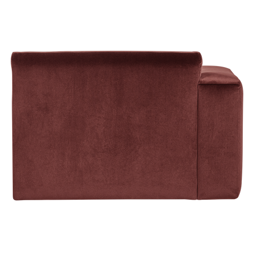 WOOOD chaise longue bank links Mojo Base - Velvet - K.bruin - 74x112x162